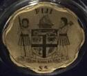 Fidschi  FIJI Gold & Silver PANDA 2018, 1 $ silver 1 oz, 5 $ gold w. box, cardboard COA Prooflike