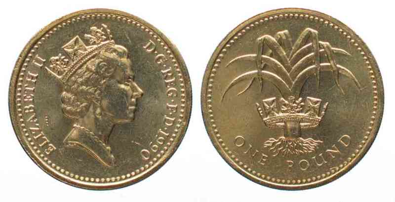 england-great-britain-1-pound-1990-elizabeth-ii-nickel-brass-unc