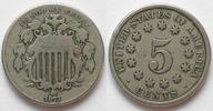 Vereinigte Staaten von Amerika US 1873 SHIELD NICKEL 5 Cents VF -