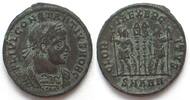  337-340 Roman Imperial CONSTANTIUS II. AE Nummus 337-340 Antiochia GLORIA EXERCITVS 18mm ERHALTUNG! vz