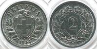 Schweiz SWITZERLAND 2 Rappen 1944 zinc BU!!! -