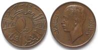 Irak IRAQ 1 Fils 1938 GHAZI I bronze UNC!!! -