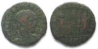 Roman Imperial CONSTANTIUS II (337-361 AD) AE Follis 17mm, Constantinople mint GLORIA EXERCITVS -