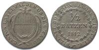 Schweiz - Obwalden SWISS CANTONS. Obwalden, 1/2 Batzen 1812, billon, aXF. RARE!!! -