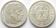 Deutschland - Drittes Reich Germany THIRD REICH 5 Mark 1935 E HINDENBURG silver Prooflike early strike -
