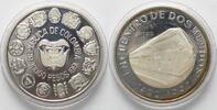 Kolumbien COLOMBIA 10000 Pesos 1991 Discovery IBERO-AMERICA Bogota mint, silver SCARCE! -