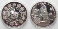 Kuba CUBA 10 Pesos 1991 Discovery IBERO-AMERICA Statue of Columbus silver Proof -