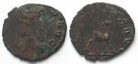 Roman Imperial GALLIENUS 253-268 AE Antoninianus, DIANAE CONS AVG, VF -
