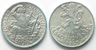Tschechoslowakei CZECHOSLOVAKIA 100 Korun 1949 JIHLAVA MINING PRIVILEGES silver UNC/UNC- -