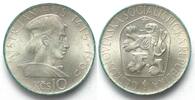 Tschechoslowakei CZECHOSLOVAKIA 10 Korun 1965 JAN HUS silver UNC! -