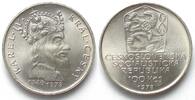 Tschechoslowakei CZECHOSLOVAKIA 100 Korun 1978 CHARLES IV silver UNC -