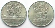 Tschechoslowakei CZECHOSLOVAKIA 25 Korun 1970 25 YEARS LIBERATION silver UNC -