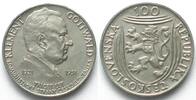 Tschechoslowakei CZECHOSLOVAKIA 100 Korun 1951 GOTTWALD silver UNC- -