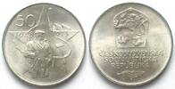 Tschechoslowakei CZECHOSLOVAKIA 50 Korun 1973 25th Anniversary - Victory of Communist, silver UNC -