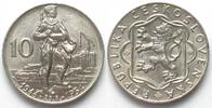 Tschechoslowakei CZECHOSLOVAKIA 10 Korun 1954 10th ANN. of SLOVAK UPRISING silver AU -