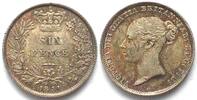 England GREAT BRITAIN Sixpence 1851 VICTORIA silver UNC-! -