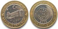 Türkei TURKEY 1000000 Lira Subat/February 2003 TURKISH MINT bi-metallic UNC SCARCE! -