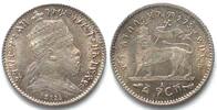 Äthiopien 1/20 Birr ETHIOPIA Gersh EE 1895 (1903) MENELIK II silver BU!!! -