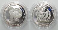 Sahara SAHARAWI. 1000 Pesetas 1997, WORLD CUP SOCCER, silver, Proof -