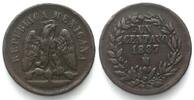 Mexiko MEXICO. 1 Centavo 1887 Mo, copper, VF -