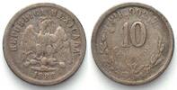 Mexiko MEXICO. 10 Centavos 1888 Pi R, San Luis Potosi, silver, VF+ -