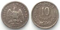 Mexiko MEXICO. 10 Centavos 1891 Go R, silver, VF -
