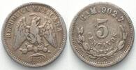 Mexiko MEXICO. 5 Centavos 1890 Ca M, Chihuahua, silver, VF -