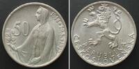 Tschechoslowakei CZECHOSLOVAKIA 50 Korun 1947 SLOVAK UPRISING silver UNC- -