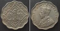 Indien Britisch INDIA. 1 Anna 1934, Calcutta mint, GEORGE V, Cu-Ni, AU! -