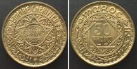 Marokko MOROCCO 50 Francs AH1371 (1952) alu-bronze BU! -