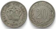 Griechenland GREECE 20 Lepta 1895 A GEORGE I Cu-Ni VF-XF -