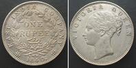 Indien Britisch BRITISH INDIA Rupee 1840 (b), 19 berries, VICTORIA, silver, UNC!!! -