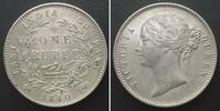 Indien Britisch BRITISH INDIA Rupee 1840 (c), WW raised, 28 berries, VICTORIA, silver, UNC!!! -