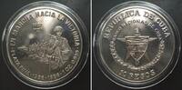 Kuba CUBA 10 Pesos 1987 March to Victory 30TH ANNIVERSARY silver 1 oz Proof SCARCE! -