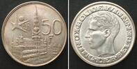 Belgien BELGIUM 50 Francs 1958 BRUSSELS WORLD FAIR - DER BELGEN - silver BU!!! -