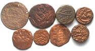 Islamic Bulk of 8 unattributed Islamic coins: India, Turkey, Medieval -