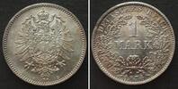 Deutschland - Kaiserreich Germany EMPIRE 1 Mark 1874 B, silver, UNC! -