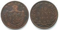 Rumänien ROMANIA 10 Bani 1867 Heaton, CAROL I copper VF -