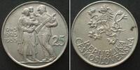 Tschechoslowakei CZECHOSLOVAKIA 25 Korun 1955 10th ANN. of LIBERATION silver UNC- -