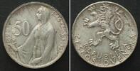 Tschechoslowakei CZECHOSLOVAKIA 50 Korun 1947 SLOVAK UPRISING silver UNC- -