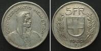 Schweiz SWITZERLAND. 5 Francs 1952 silver XF, KEY DATE! -