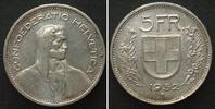 Schweiz SWITZERLAND. 5 Francs 1952 silver UNC-, KEY DATE! -