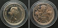 England GREAT BRITAIN Sixpence 1953 ELIZABETH II Cameo Proof from Coronation Set -
