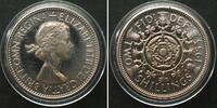 England GREAT BRITAIN 2 Shillings 1953 ELIZABETH II Cameo Proof from Coronation Set -