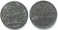 Braunschweig Germany BRAUNSCHWEIG (Brunswick) 10 Pfennig 1921 NOTGELD zinc UNC-! -