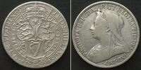 England GREAT BRITAIN Florin 1899 VICTORIA silver VF+ -