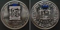 Suriname SURINAME 100 Guilders 1996 OLYMPIC GAMES DISCUS THROWER Cu-Ni SCARCE! -