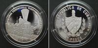 Kuba CUBA 10 Pesos 1996 First Railroads, FIRST AUSTRIAN LOCOMOTIVE, silver Proof -