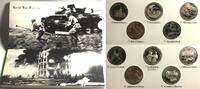 Russland RUSSIA. Set 10 x 3 Roubles 1991-95 WORLD WAR II. Cu-Ni PROOF -