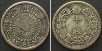 Japan JAPAN 10 Sen Yr. 41 (1908) MITSUHITO silver VF+ -